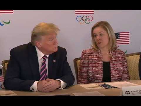 Trump pledged federal support for Los Angeles in hosting 2028 Olympics & spoke to reporters