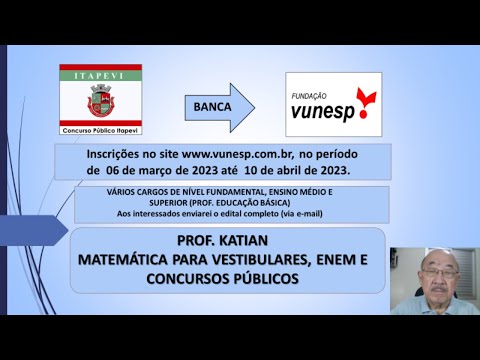 ATENÇÃO: Concurso Público - Prefeitura Municipal de Itapevi/SP - Banca: Fundação Vunesp
