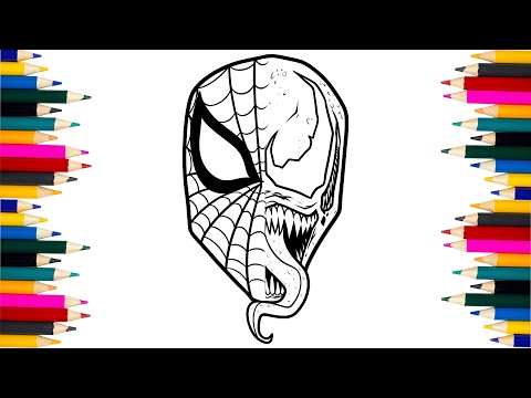 Spider-Man Coloring Page - Venom Coloring Page - How to Draw Spider-Man