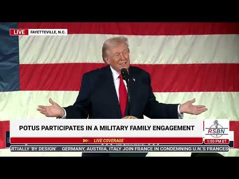 WATCH: President Trump Speaks at Fort Bragg about Massive Improvements to the Military - 02/13/26