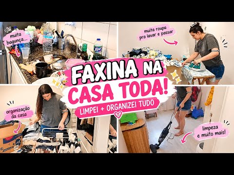 FAXINA COMPLETA NA CASA TODA! A BAGUNÇA ESTAVA DEMAIS ? | ROTINA REAL