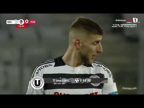 GOOOL! U Cluj - Hermannstadt 3-0. HATTRICK HERO! Lukic e de neoprit