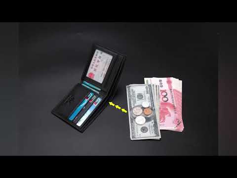 BISON DENIM Genuine Leather Men Wallets Brand Luxury RFID Bifold Wallet Zipper C