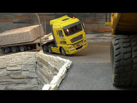 HEAVY RC LOAD! AMAZING  RC CARRARA WORLD! FANTASTIC RC MACHINES AT WORK!