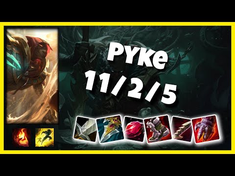 Pyke vs Lucian 11.1 Mid Lane Challenger Gameplay S11 (11/2/5) - KOREAN