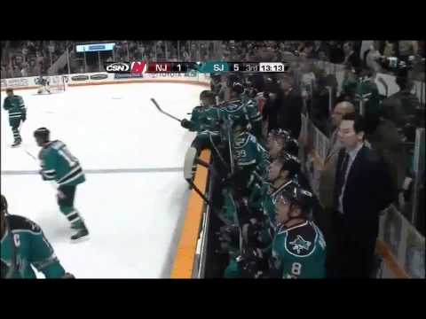 Ghetto Shark and Dany Heatley Goal - 10/27/2010 - SJ Sharks Vs NJ Devils