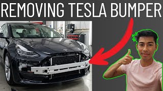 🔪 Tesla Model 3 FRONT BUMPER REMOVAL! Step-by-Step DIY Guide!