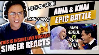 Download lagu Aina Abdul and Khai Bahar - Epic! Battle MeleTOP | SINGER RRACTION mp3
