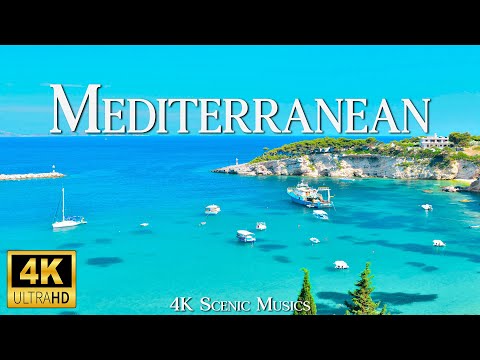 Flying Over Mediterranean 4K(UHD) Relaxation Film - Calming Music With Beautiful Nature Videos