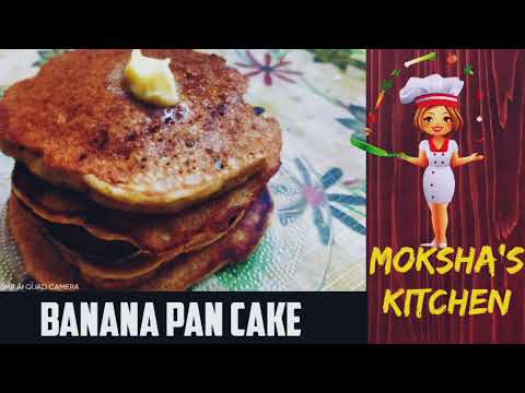 Banana Pan Cake 🎂| Healthy Wheat Banana Pan Cake | EP  -14 Moksha's Kitchen 😋| #banana#pancake