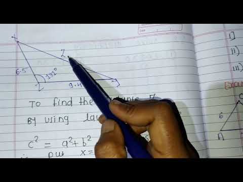 Law Of   Cosines, finding angle and sides, SSS and SAS triangles- Trigonometry