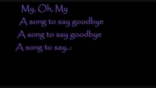 Placebo Song to say goodbye with lyrics