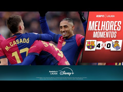 Gols e lances de Barcelona x Real Sociedad