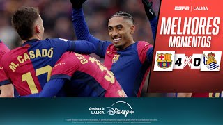 Barcelona BAILA NO CARNAVAL, goleia Real Sociedad e segue NO TOPO de LALIGA | Melhores Momentos