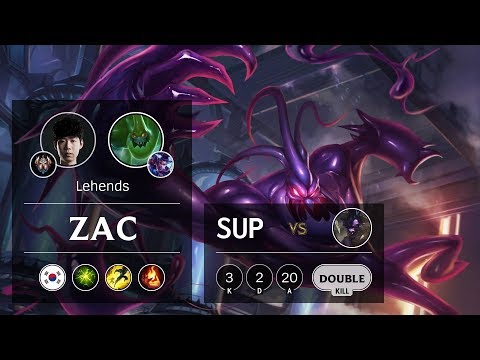 Zac Support vs Alistar - KR Challenger Patch 9.8
