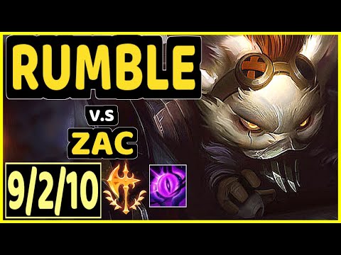 KIREI (RUMBLE) vs ZAC - 9/2/10 KDA JUNGLE CHALLENGER GAMEPLAY - EUW