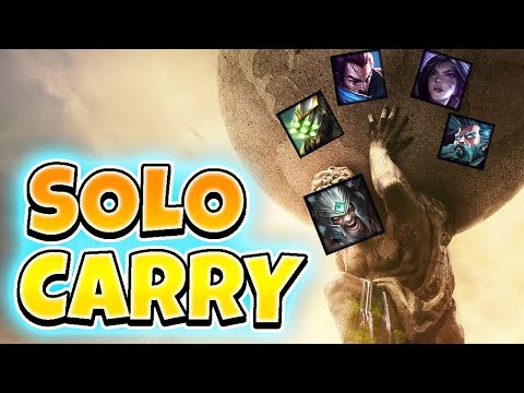 CARRYING BRONZE TEAMMATES!! CHALLENGER TRYNDAMERE GOES 1v9 - League of Legends Full Gameplay