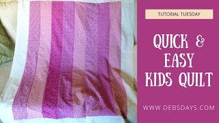 How to Make a Quick and Easy Homemade Kids Quilt Sewing Project