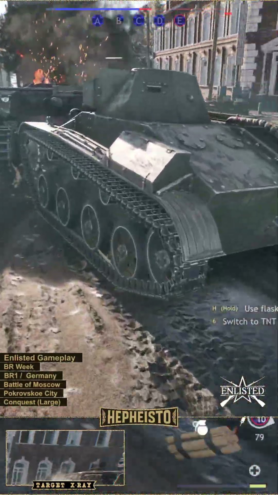 Medic eliminates Tank T-60 with TNT Chagre
