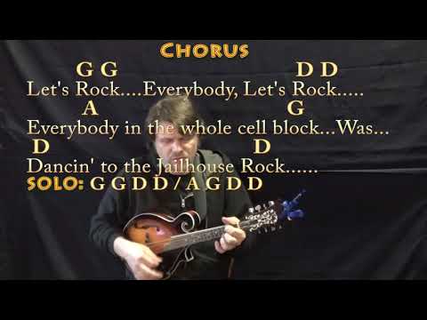 Jailhouse Rock (Elvis) Mandolin Cover Lesson in D with Chords/Lyrics