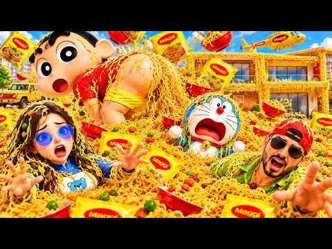 Shinchan Aur Doremon Ne Maggie Hagg Diya😱Indian theft aura simulator🔥
