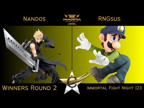 Immortal Fight Night 123 Winners Round 2 - Nandos (Cloud) vs RNGsus (Luigi) Smash Ultimate - SSBU