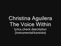 Christina Aguilera - The Voice Within {instrumental ...