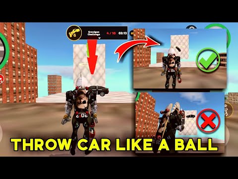 Started ONE MISSION Throw CAR Like A BALL In ROPE HERO