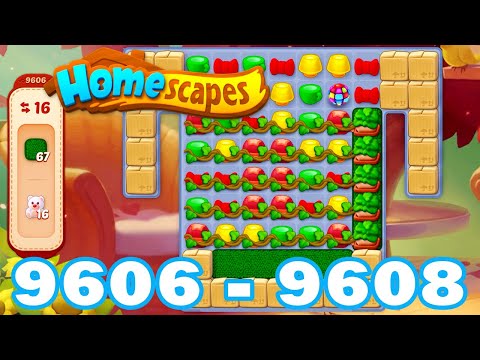 Homescapes Level 9606 - 9608 HD | 3 - match puzzle game | Gameplay Walkthrough | android | 9607