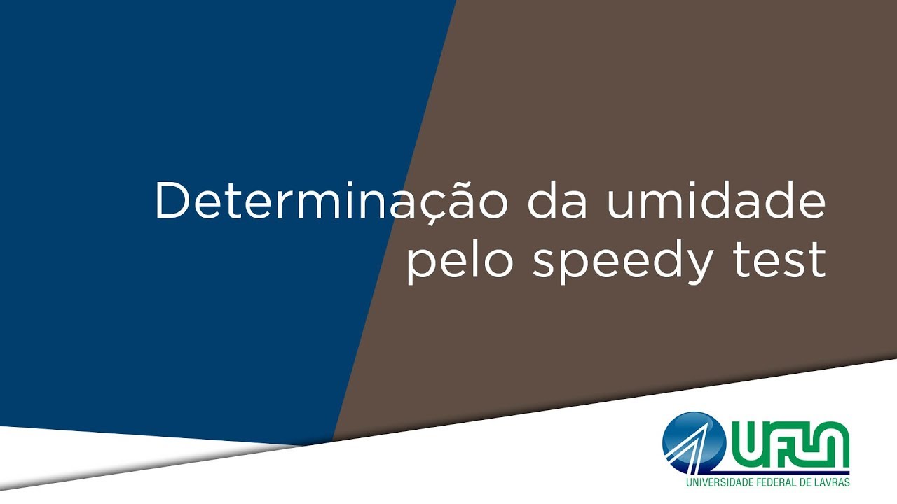 Determinação da umidade pelo speedy test