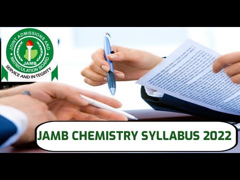 Jamb Chemistry Syllabus 2022