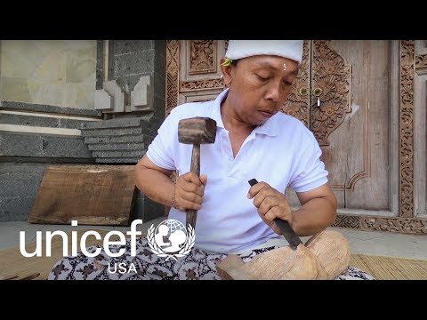 The making of a hand carved buddha