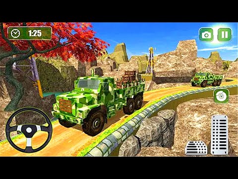 US Army Cargo Transport Truck Driving Simulator - Offroad Military driving game - Android GamePlay