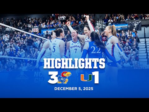 Kansas Volleyball vs. Miami Highlights