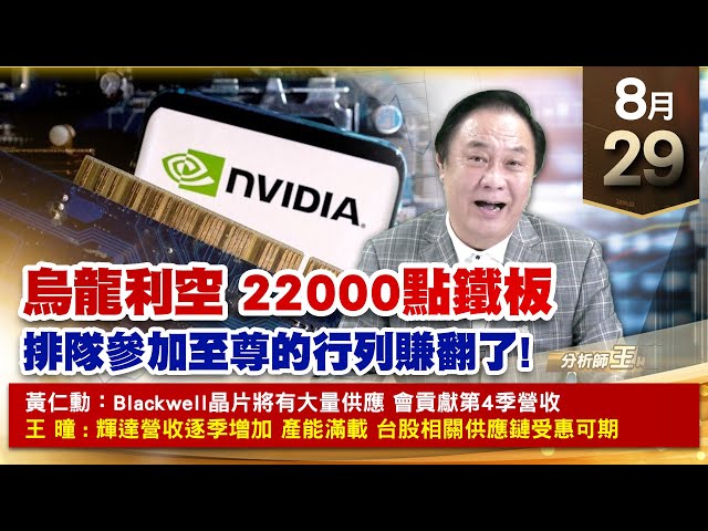 【財經至尊】王曈 0829《【烏龍利空 22000點鐵板】》大綜⊕⊕⊕再創新高，旺矽一波4倍賺到底，達發、玉晶光V轉成功｜【光學王+元宇宙王+安控王+IC設計王】加入line@ king5588