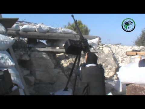 التصدي للطيران الحربي في جبل الأكراد في ريف اللاذقية بواسطة رشاش دوشكا من قبل اللواء الثالث في الساحل