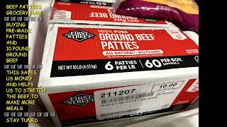 BEEF PATTIES GROCERY HAUL🛒BUYING BEEF PATTIES AND BULK GROUND BEEF😋SAVES US MONEY #grocerychats