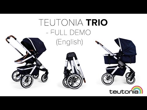 Коляска 2в1 Teutonia Trio melange grey, цвет шасси: серебристый