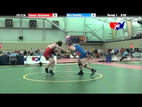 University Nat`ls FS  96 KG / 211.5 lbs: Conner Hartmann vs. Max Huntley