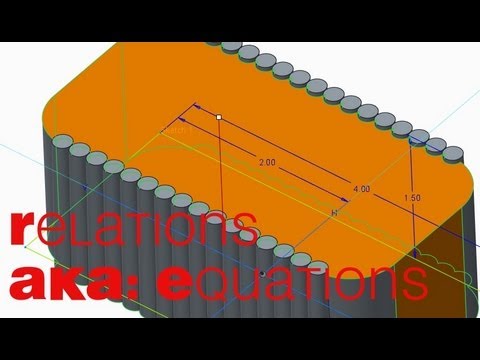 E19 CREO Parametric 2.0 Equations - Relations