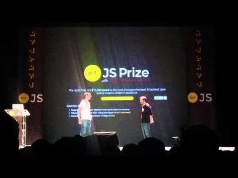 dotJS 2014 Pixi.js Prize Most innovative frontend JavaScript project winner Mᴀᴛ Gʀᴏᴠᴇs