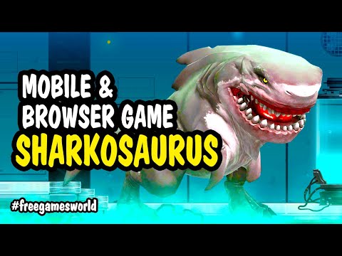 Sharkosaurus Rampage is a 2D platformer where you play as a shark-dinosaur hybrid | Free Games World