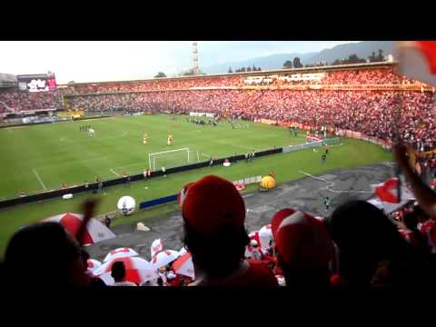 "Orgullo bogotano" Barra: La Guardia Albi Roja Sur • Club: Independiente Santa Fe