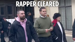 Rapper Slowthai found NOT guilty of raping two fans at party after gig as he leaves court with wife