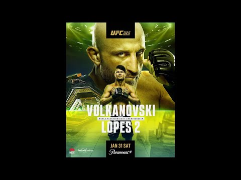 The MMA Analysis - UFC 325 Volkanovski vs Lopes 2 Preview