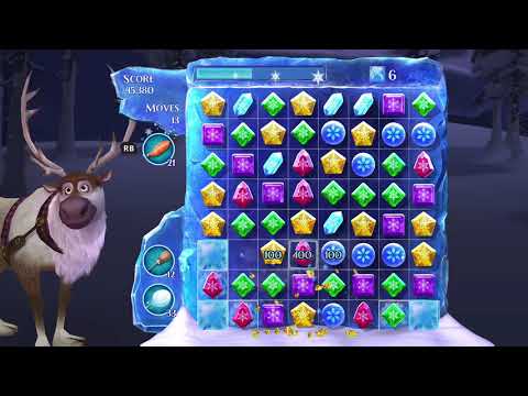 Frozen Free Fall: Snowball Fight Level 194 Walkthrough, No Power Ups