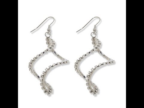 Stately Steel Twisted Hoop Earrings