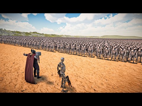 THOR & TERMINATOR VS 1,000,000 ZOMBIES - Ultimate Epic Battle