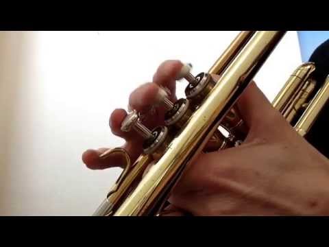 Kycklingpolka - A-del- melodi - trumpet - övningshjälp