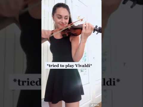 Tried to play Vivaldi on a 30cm violin! #Shorts